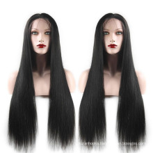 Black Lace front Wigs for Women Synthetic Long Straight Wig Middle Parting Heat Resistant Fiber Natural Looking 150% Density